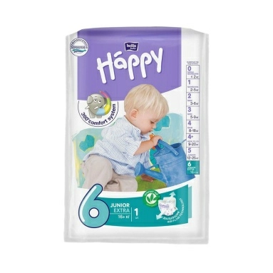 Bella Baby Happy Junior Extra Подгузники гигиенические для детей (Flexi Fit), 1 шт