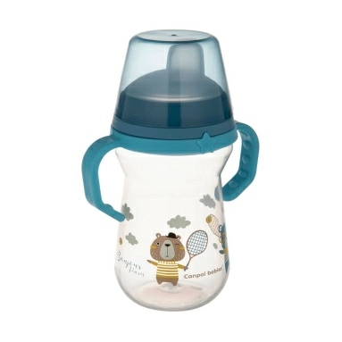 Canpol babies Поильник (обучающий, с силиконовым носиком "Bonjour Paris" 6+, 250 мл) арт.56/613_pin