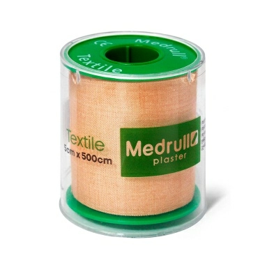 Пластырь рулонный телесного цвета на текстильной основе Medrull "Textile" 5cм x 500cм