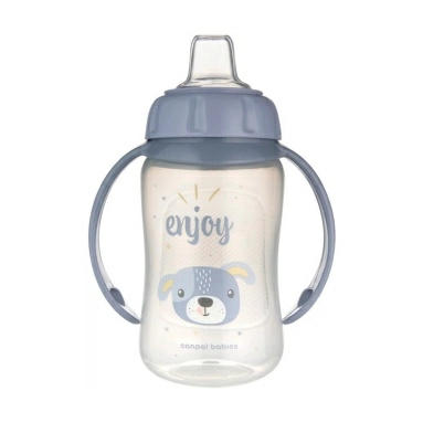 Canpol babies Поильник обучающий, с силиконовым носиком,"Cute Animals", 6+, 320 мл, Арт.56/512_blu2