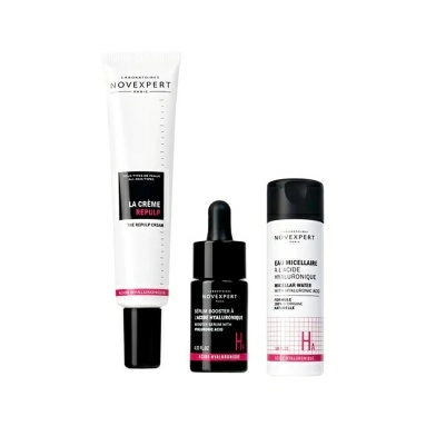 Novexpert Набор: Hyaluronic acid Крем для придания упругости коже 40мл+Мицеллярная вода с гиалуроновой кислотой, 50 мл+Сыворотка-бустер с гиалуроновой кислотой, 10 мл