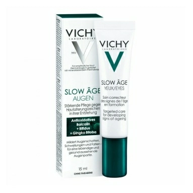 Vichy Slow Age Уход укрепляющий для контура глаз против признаков старения на разных стадиях формирования, 15 мл