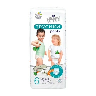 Bella Baby Happy Junior Extra Подгузники-трусики гигиенические для детей универсальные, 36 шт