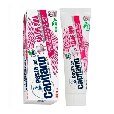 Pasta del Capitano Зубная паста с бикарбонатом натрия восстанавливает естественную белизну зубов BAKING SODA TOOTHPASTE, 100 мл