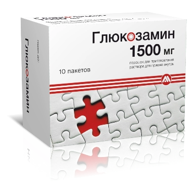 Глюкозамин порошок для приготовления раствора для приема внутрь 1500мг в пакетах №10