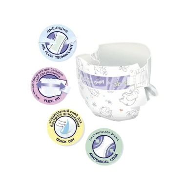 Bella Baby Happy Junior Extra Подгузники гигиенические для детей (Flexi Fit), 54 шт