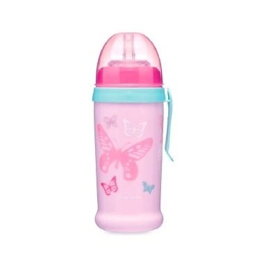 Canpol babies Поильник с силиконовой трубочкой ("Butterfly" 12+), 350мл, 56/515 pin