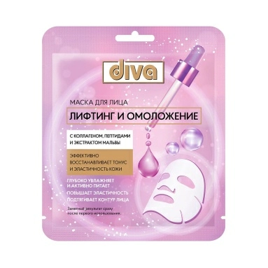 Diva Маска на тканевой основе "Лифтинг и омоложение" 1шт.