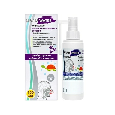 Спрей д/орош. носа и горла на основе раствора коллоидного серебра "SILVER WATER Multiwave" 150мл