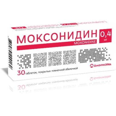 Моксонидин таблетки п/о 0,4мг №10х3