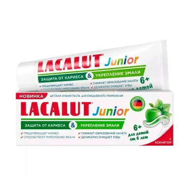 Laсalut Junior ДЕТСКАЯ зубная паста 6+ защита от кариеса и укрепление эмали 65г
