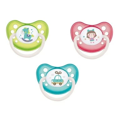 Canpol babies Пустышка-соска латексная (анатом., со светящимся колечком, 1шт. в блистере / 18 мес.) 23/261