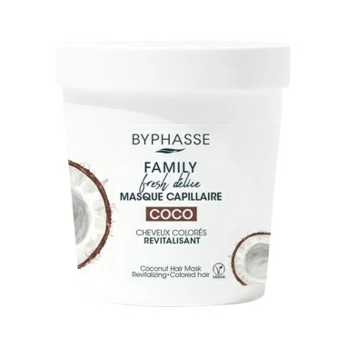 BYPHASSE Маска для волос FAMILY Кокос для окрашенных волос, 250 мл