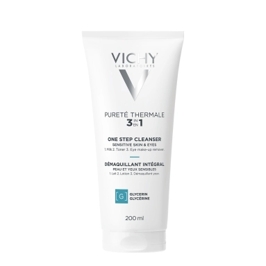 Vichy Purete Thermale Средство очищающее универсальное для чувствительной кожи лица и вокруг глаз 3в1 200 мл