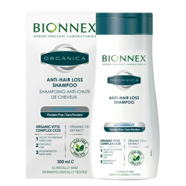 Bionnex Organica Шампунь против выпадения волос против перхоти, 300мл