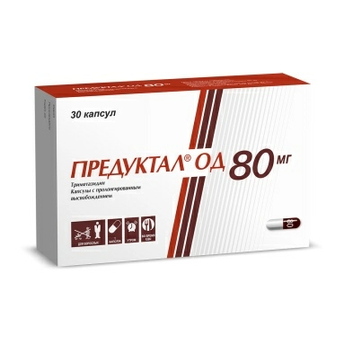 Предуктал ОД капсулы с пролонгированным высвобождением 80мг №10х3