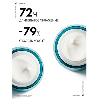Vichy Крем интенсивно увлажняющий 100ч для сухой кожи "Mineral 89", 50 мл