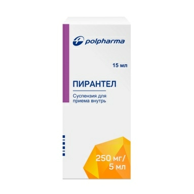 Пирантел суспензия для перорального применения 250мг/5мл 15мл №1