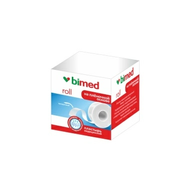 Пластырь мед.н/с "Бимед"катушечный на плёночной основе (прозрачный) 5мх2,5см