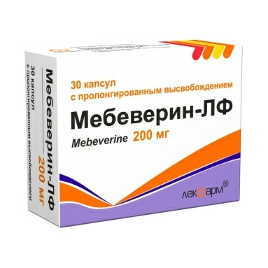 Мебеверин-ЛФ капсулы с пролонгированным высвобождением 200мг №10х3