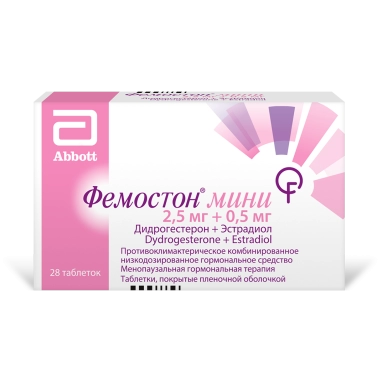 Фемостон мини 2.5мг+0.5мг таблетки п/о №28х1