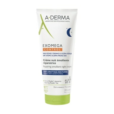 A-DERMA EXOMEGA CONTROL Восстанавливающий смягчающий ночной крем-эмолент 200 мл