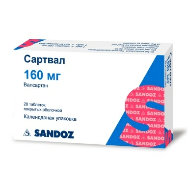 Сартвал таблетки п/о 160мг №14х2
