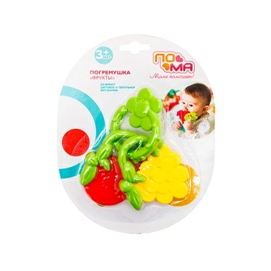 ПОМА Погремушка "Фрукты", 3 мес+, 1 шт