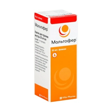 Мальтофер капли для приема внутрь 50мг/мл 30мл №1
