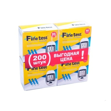 Тест-полоски для определения уровня глюкозы в крови FinetestTM Auto-coding Premium (в упаковке 200 шт)