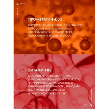 VICHY Dercos Technique KERA-SOLUTIONS Экспресс-маска с комплексом про-кератин, реконструирующая поверхность волоса (для ослабленных и поврежденных волос и чувствительной кожи головы) 200мл