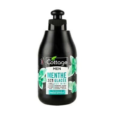 COTTAGE Шампунь и гель для душа для мужчин 3 в 1 ICY MINT/Shampoo – Shower Gel, 250 мл