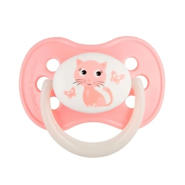 Сanpol babies Соска-пустышка латексная круглая, 1 шт., (блистр), (Cute Animals), 0-6 мес. Арт.22/593_pin