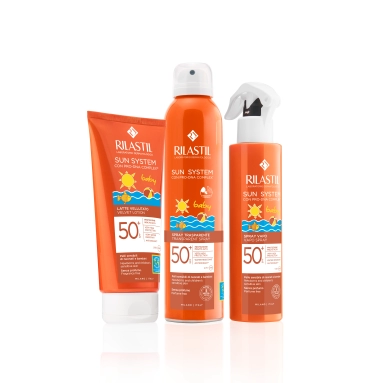 Rilastil SUN SYSTEM BABY Солнцезащитный прозрачный спрей для детей SPF 50+ 200 мл