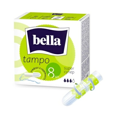 bella tampo Тампоны женские гигиенические "комфорт и надежность" super/супер (для умеренных и обильных выделений) 8 шт