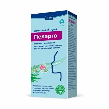 Пеларго наз.спрей 25мл ср-во д/прим.в оториноларинг-ии