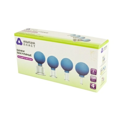 Банки сухие вакуумные БВ-01-"АП-1,2,3,4"" №4 полимерно-стеклянные