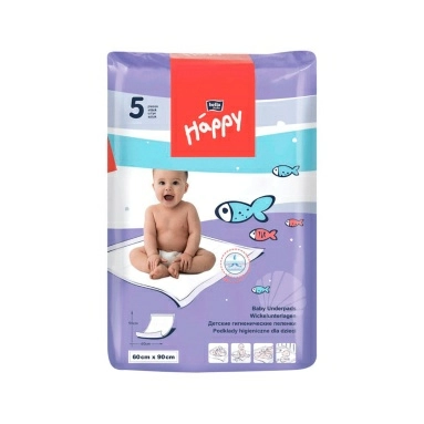 Bella Baby Happy Пеленки детские гигиенические 90*60 см 5 шт