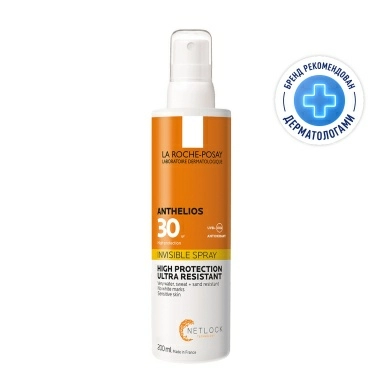 La Roche-Posay Anthelios Спрей для лица и тела солнцезащитный невидимый SPF 30 200мл