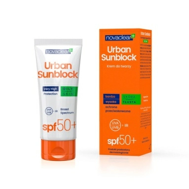 Novaclear Urban Sunblock Крем защитный для жирной и комбинированной кожи SPF50+, 40 мл