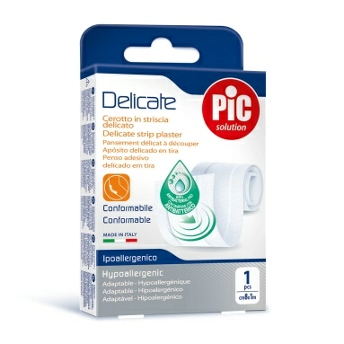 Пластырь Delicate с антибактериальной подушечкой для чувствительной кожи (белый), 8 см * 1 м № 1