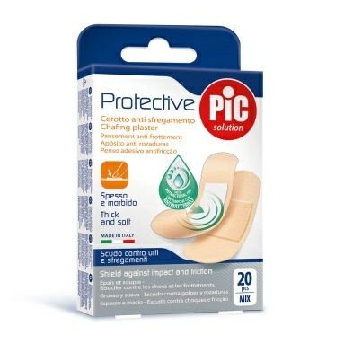 Пластырь Protective защитный с антибактериальной подушечкой, размеры, мм: набор: 25x72, 19х72, № 20