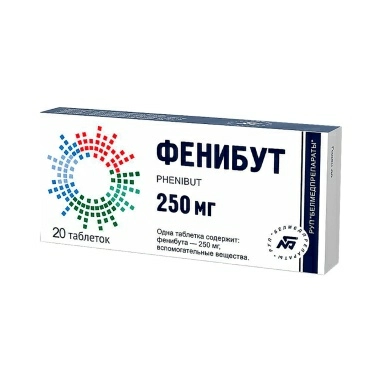 Фенибут таблетки 250мг №10х2