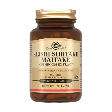 Solgar Экстракт грибов Рейши, Шиитаке и Мейтаке, БАД капсулы №50