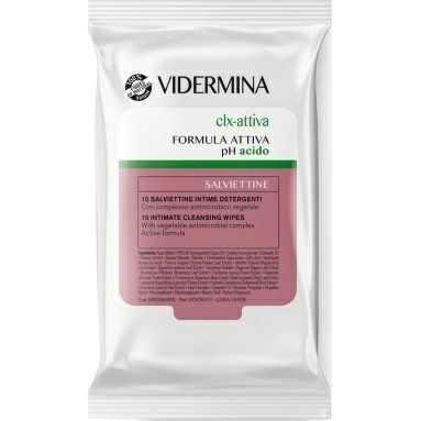 Vidermina clx-attiva Салфетки для интимной гигиены 15 шт