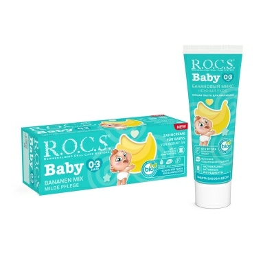 R.O.C.S. Baby Зубная паста для детей "Нежный уход. Банановый микс" 45гр