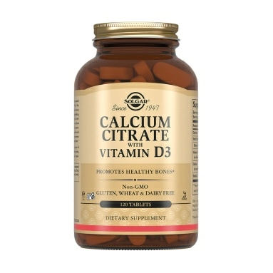 Solgar Цитрат кальция с витамином D3, БАД таблетки №120