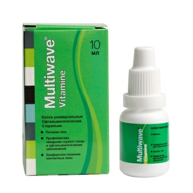 Капли универс. офтальм-е MULTIWAVE-VITAMINE 10мл для конт.линз стерильные во флаконе вмест-ю 10мл