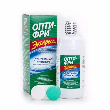 Раствор Опти-Фри Экспресс во фл.(об-м355мл)многофун.д/очист.,дезин.и хран.к.л.с конт-м д/хран.к.л.