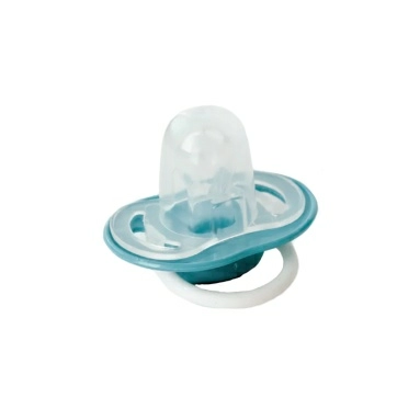 Bebaby Соска-пустышка силиконовая, круглая форма, в комплекте защитный колпачок, 0-6 мес (синий, розовый,зеленый), арт.LM-9228/1